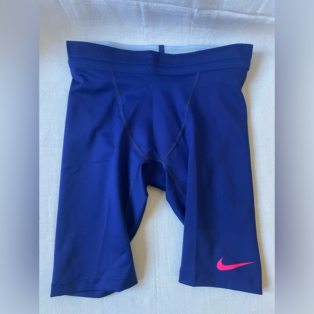 Nike Pro Elite Team Half Tights Blue Men's Size Medium DX8985-455